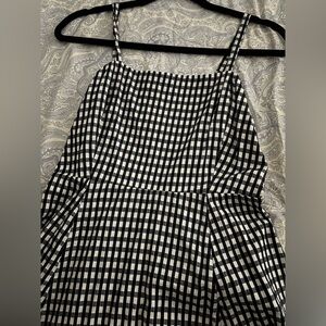 GAP Navy and White Checkered Dress